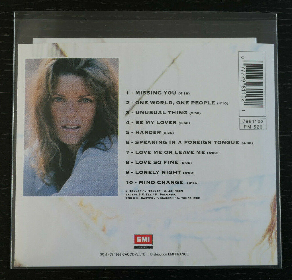 CD JENNIFER TAYLOR / MIND CHANGE / 1992
