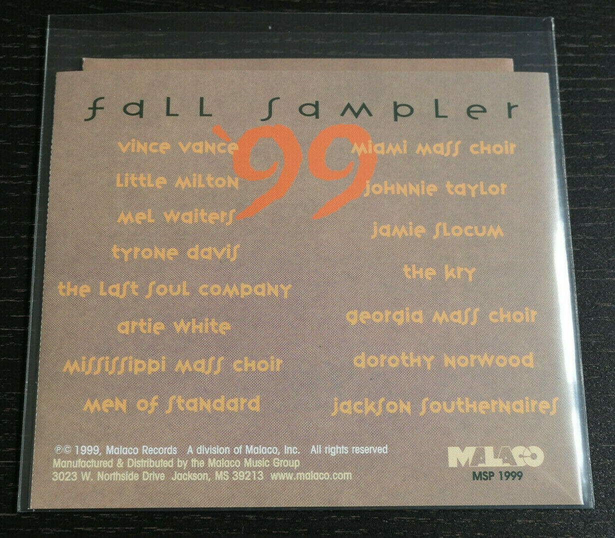 CD THE MALACO MUSIC GROUP / FALL SAMPLER 1999