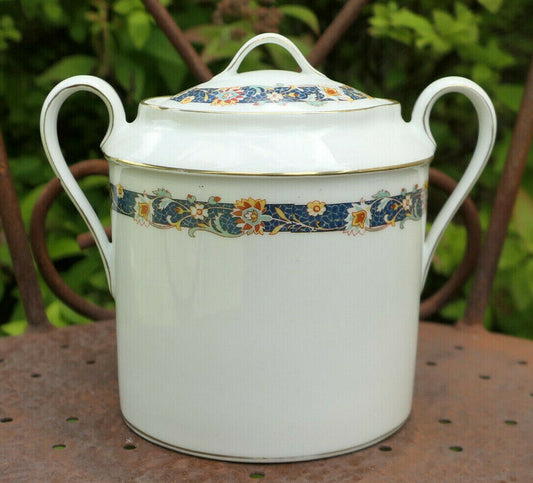 ANCIEN SUCRIER PORCELAINE LIMOGES PORCELAIN SUGAR BOWL LANTERNIER & CO