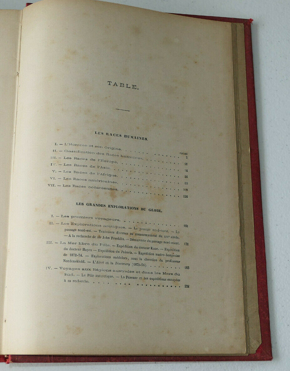 LES RACES HUMAINES / A. BITARD / MEGARD 1886 / RELIURE SIGNEE LANDRE