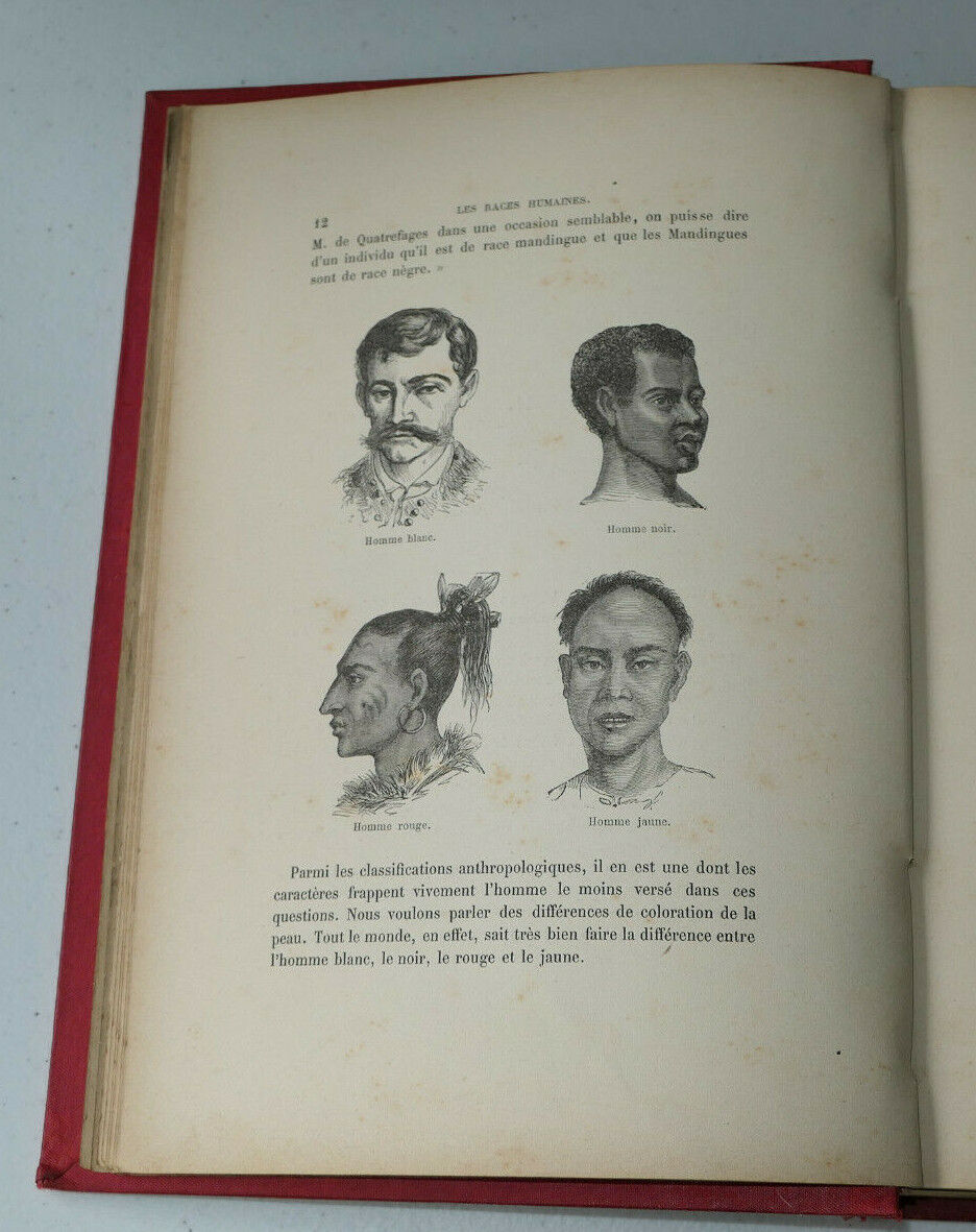 LES RACES HUMAINES / A. BITARD / MEGARD 1886 / RELIURE SIGNEE LANDRE