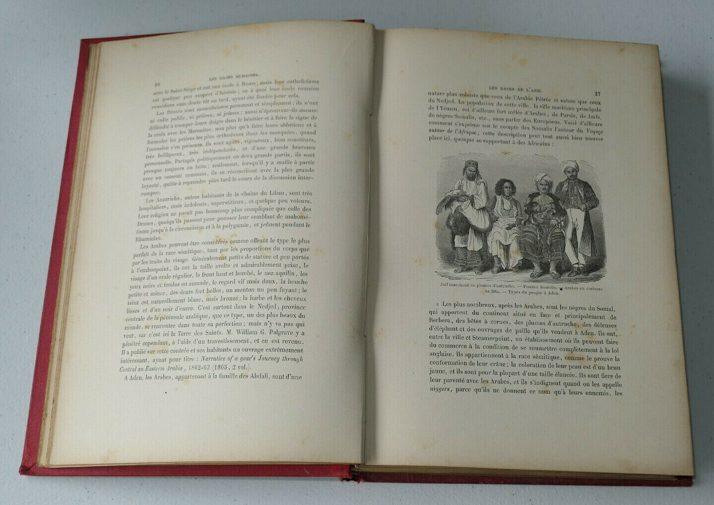LES RACES HUMAINES / A. BITARD / MEGARD 1886 / RELIURE SIGNEE LANDRE