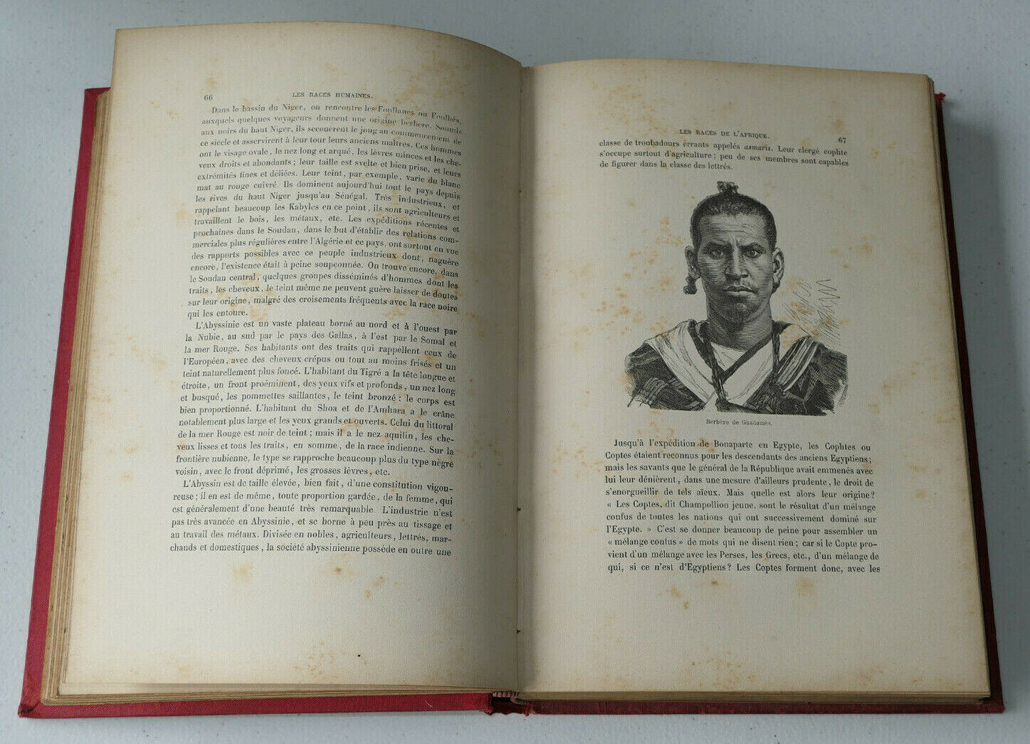 LES RACES HUMAINES / A. BITARD / MEGARD 1886 / RELIURE SIGNEE LANDRE