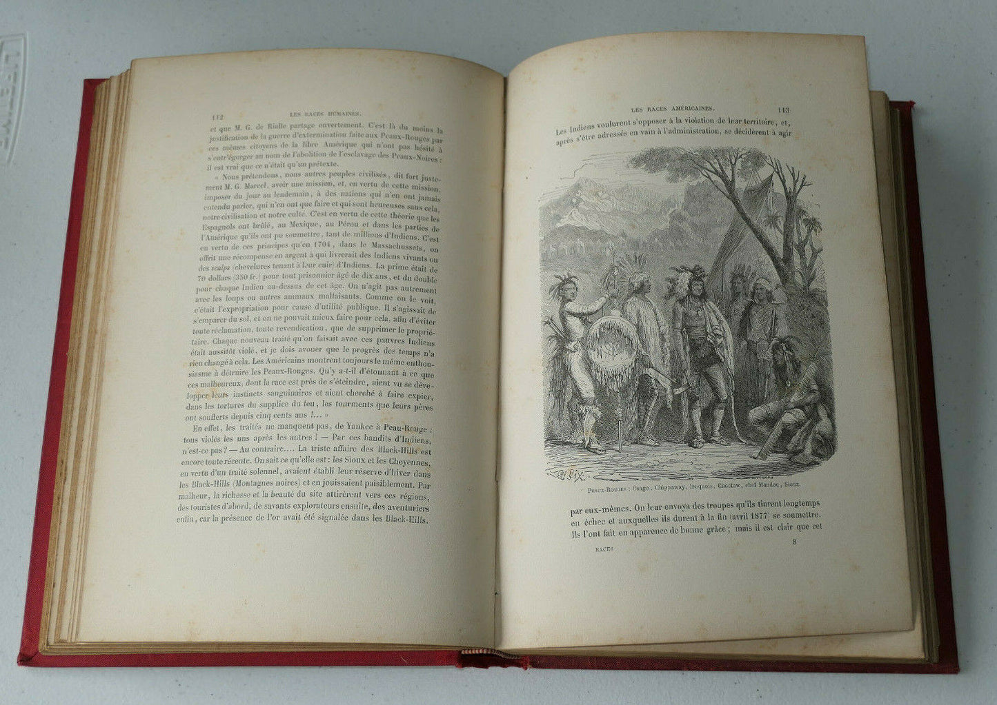 LES RACES HUMAINES / A. BITARD / MEGARD 1886 / RELIURE SIGNEE LANDRE