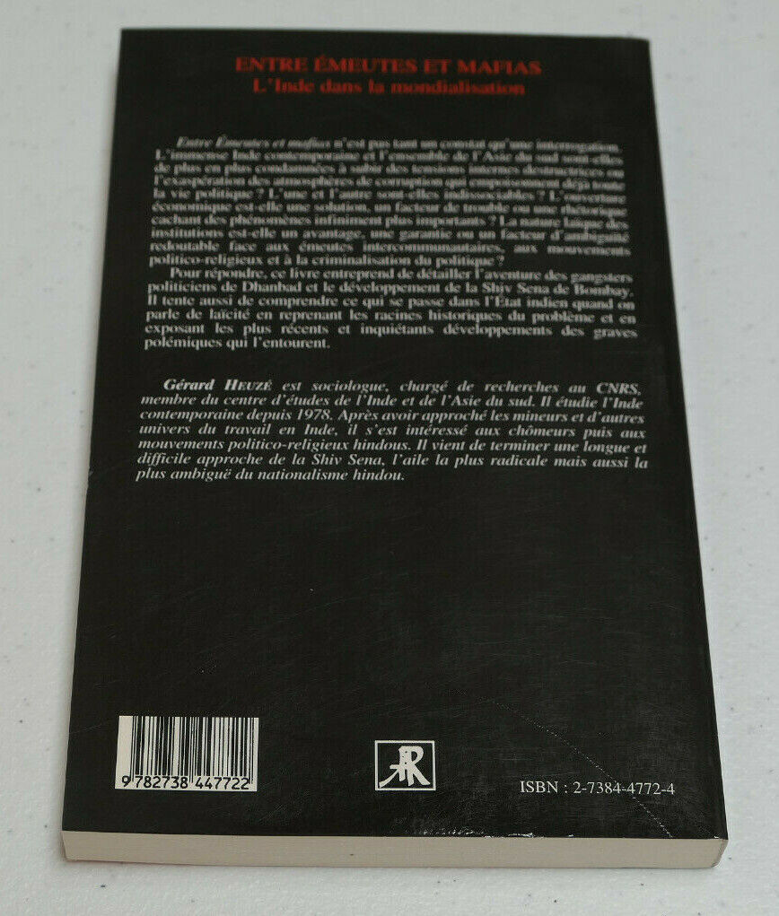 ENTRE EMEUTES ET MAFIA L'INDE DANS LA MONDIALISATION GERARD HEUZE / L'HARMATTAN