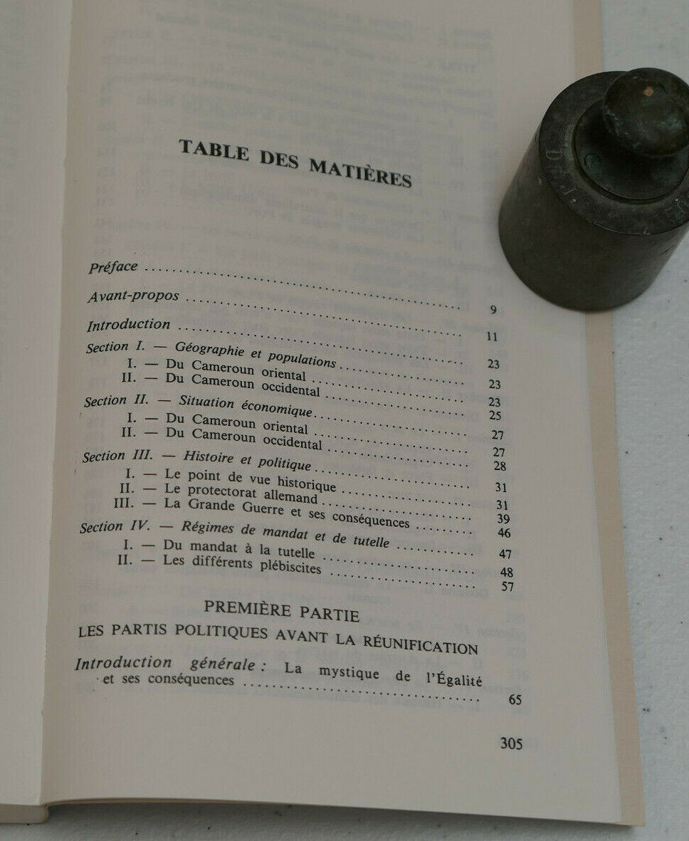LES FORCES POLITIQUES AU CAMEROUN REUNIFIE / ZANG-ATANGANA / L'HARMATTAN 1989