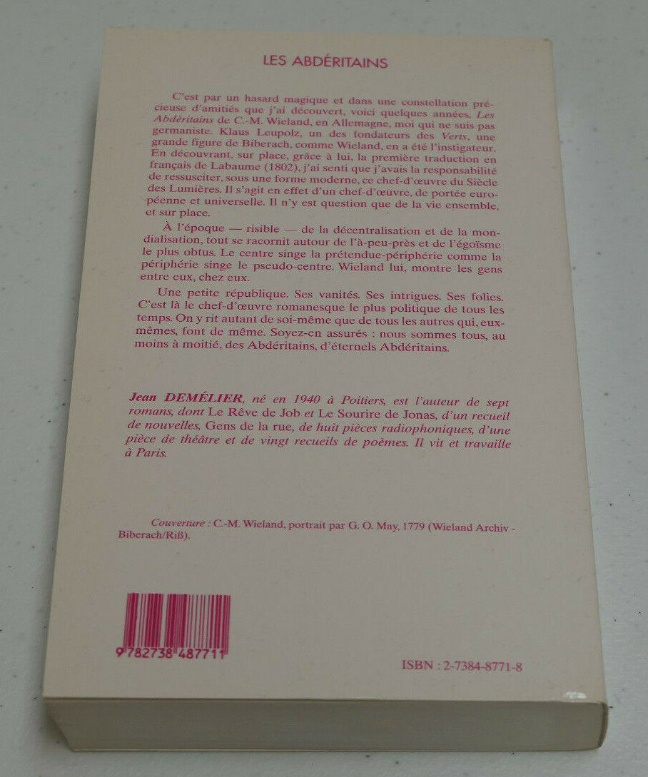 LES ABDERITAINS / CHRISTOPH-MARTIN WIELAND / L'HARMATTAN 2000