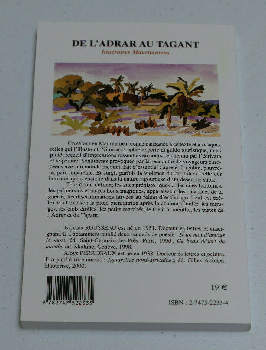 DE L'ADRAR AU TAGANT ITINERAIRES MAURITANIENS / N. ROUSSEAU / L'HARMATTAN 2002