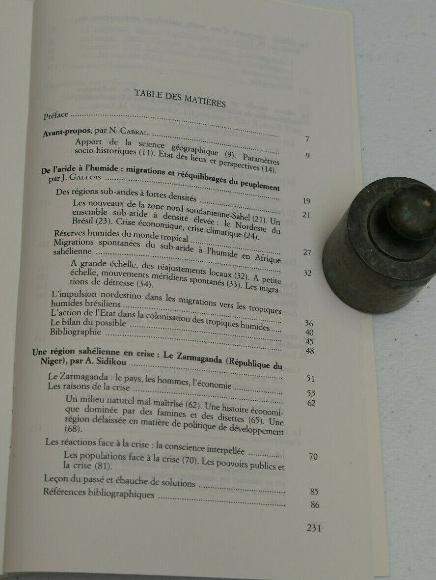 SAHEL NORDESTE AMAZONIE POLITIQUES D'AMENAGEMENT / UNESCO L'HARMATTAN 1991