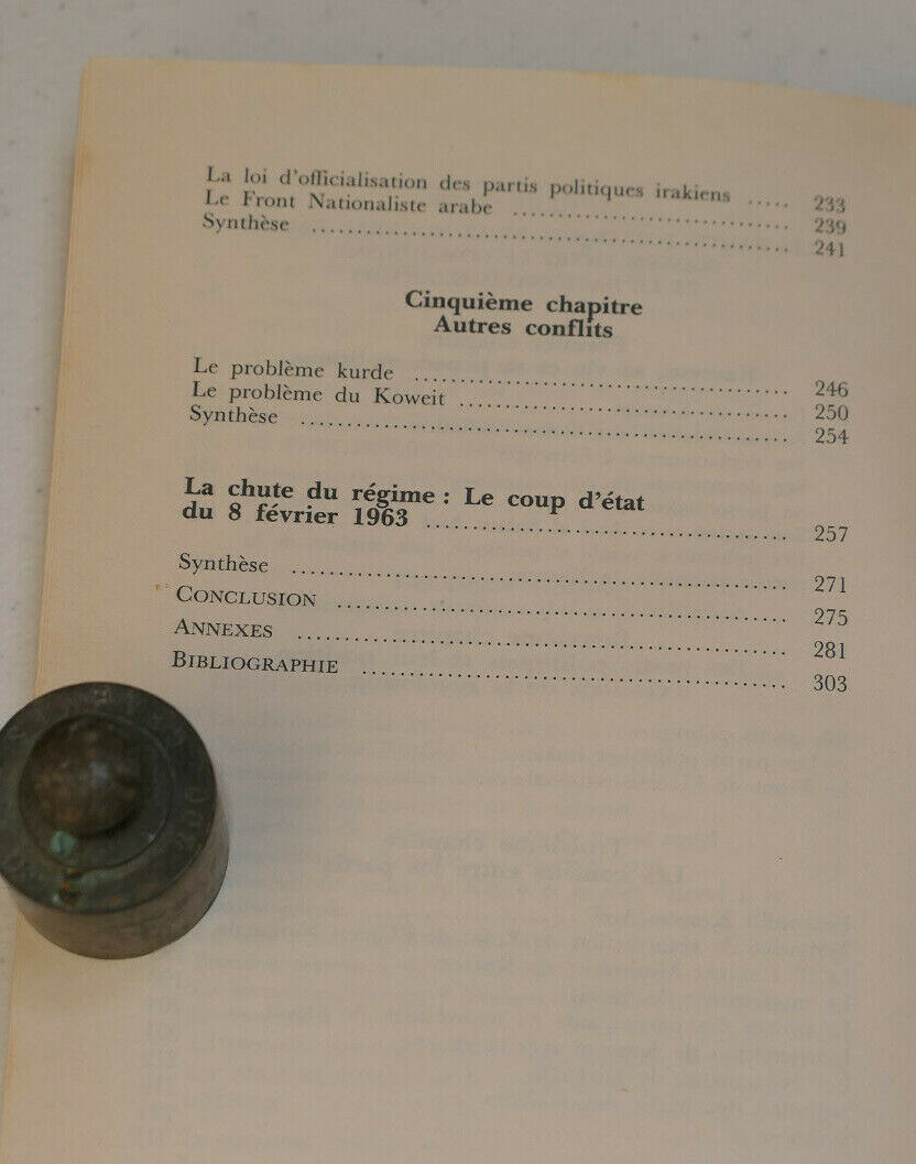 IRAK AUX ORIGINES DU REGIME MILITAIRE / ALAA TAHIR / L'HARMATTAN 1989