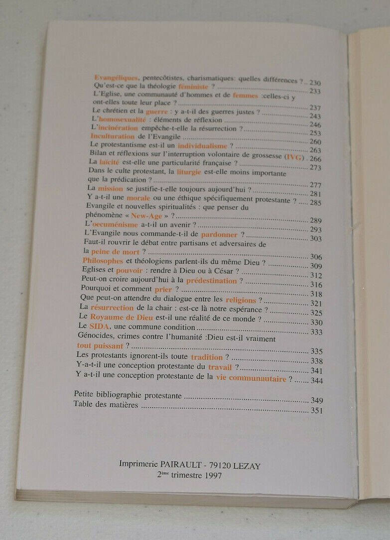 GUIDE THEOLOGIQUE DU PROTESTANTISME CONTEMPORAIN / LES BERGERS ET LES MAGES 1997