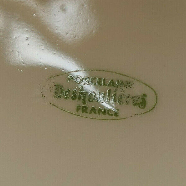 PETITE ASSIETTE DECORATIVE EN PORCELAINE ET ETAIN / DESHOULIERES / METIERS