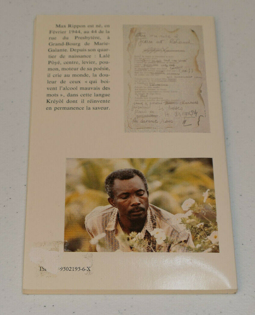 MAX RIPPON / REKOT / BRISURES DE MOTS / EDITIONS JASOR 1996 GUADELOUPE