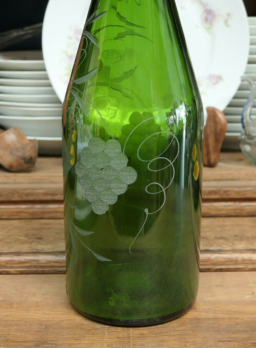 GRANDE BOUTEILLE MAGNUM VIN MUSCADET GRAVEE A LA MAIN HANDMADE ENGRAVED