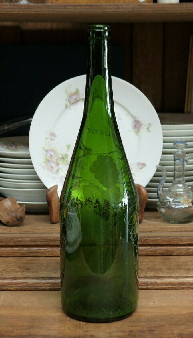 GRANDE BOUTEILLE MAGNUM VIN MUSCADET GRAVEE A LA MAIN HANDMADE ENGRAVED