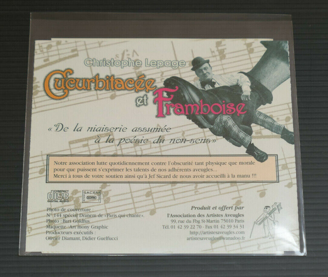 CD CHRISTOPHE LEPAGE / CUCURBITACEE ET FRAMBOISE