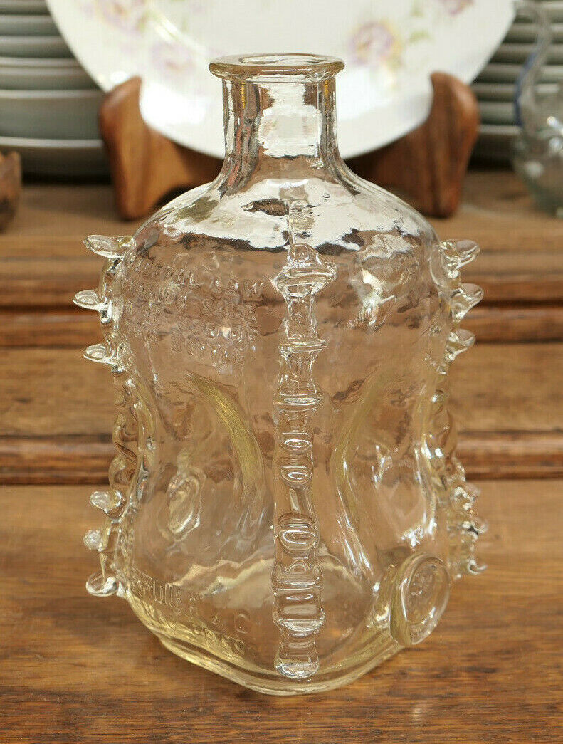 COGNAC VERDIER ANCIENNE BOUTEILLE VERRE SOUFFLE PONTIL FEDERAL LAW BOTTLE