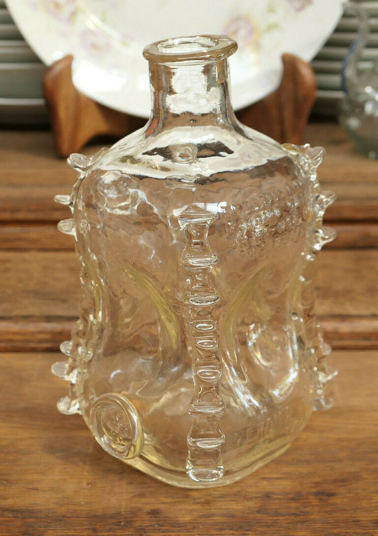 COGNAC VERDIER ANCIENNE BOUTEILLE VERRE SOUFFLE PONTIL FEDERAL LAW BOTTLE