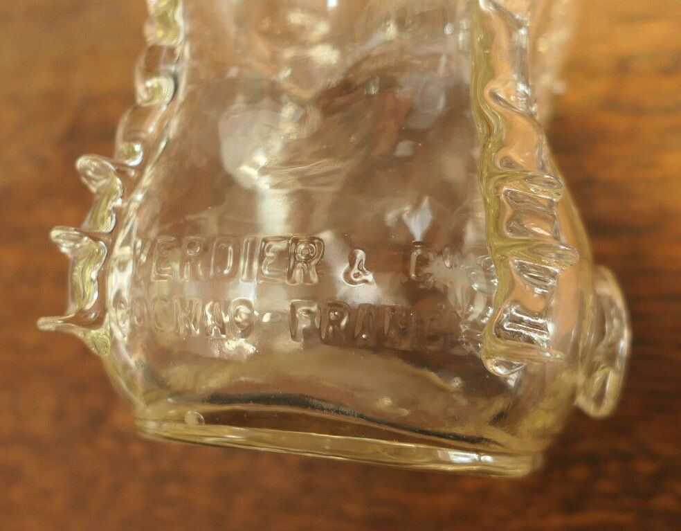 COGNAC VERDIER ANCIENNE BOUTEILLE VERRE SOUFFLE PONTIL FEDERAL LAW BOTTLE