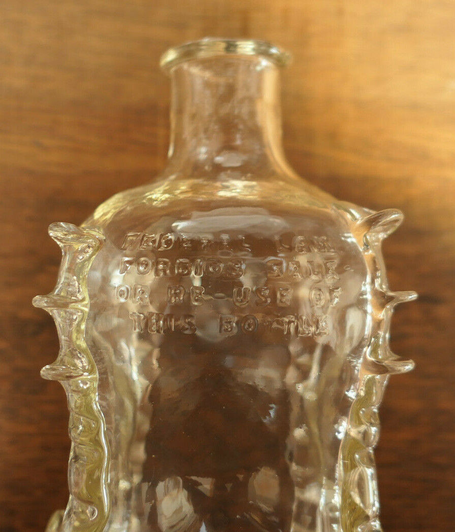 COGNAC VERDIER ANCIENNE BOUTEILLE VERRE SOUFFLE PONTIL FEDERAL LAW BOTTLE