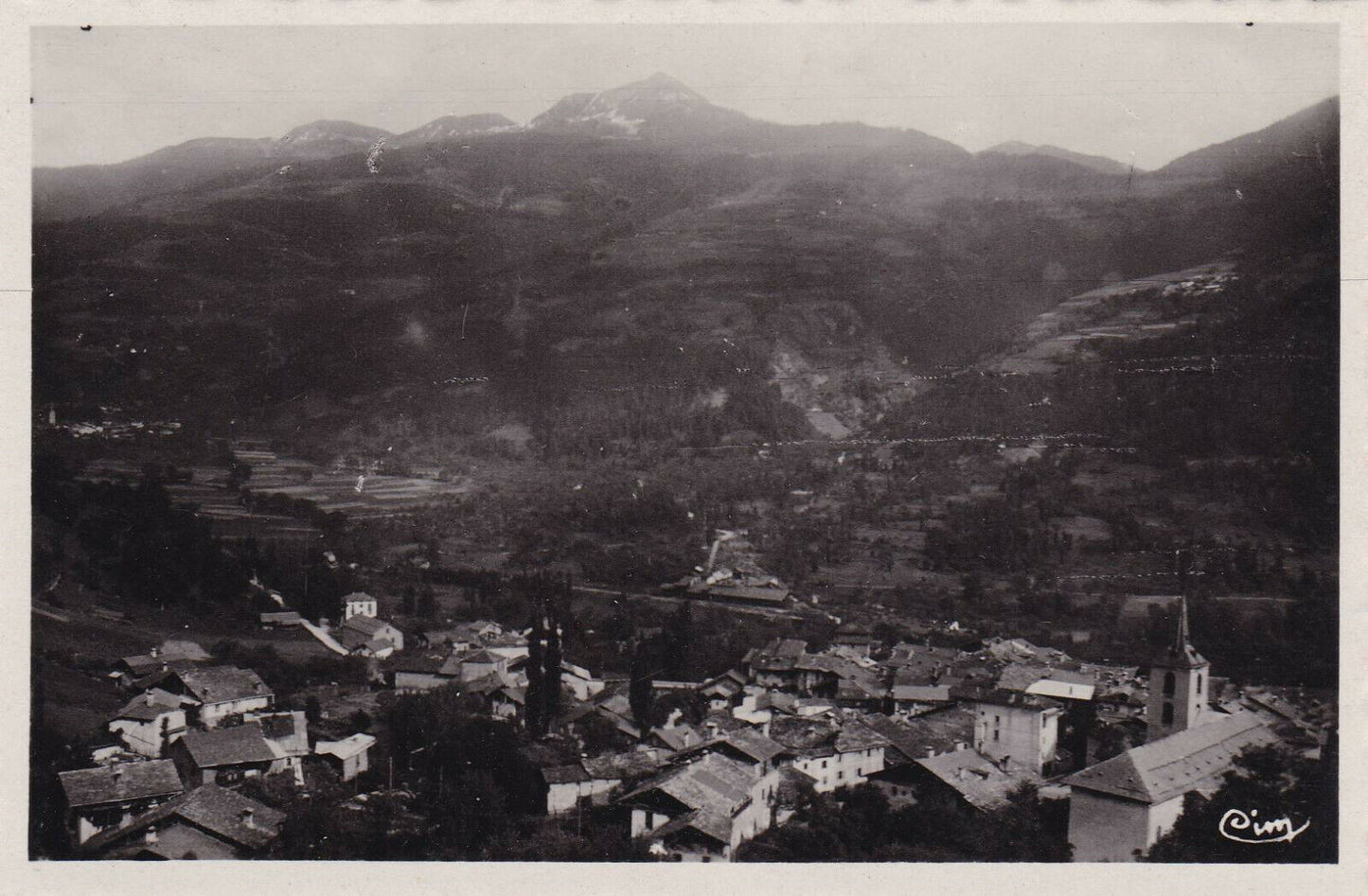 CARTE POSTALE CPSM NOIR & BLANC / AIME SAVOIE VUE GENERALE