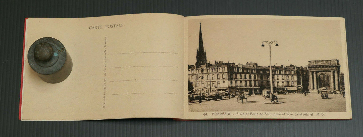 BORDEAUX / ANCIEN CARNET DE 10 CARTES POSTALES / COMPLET