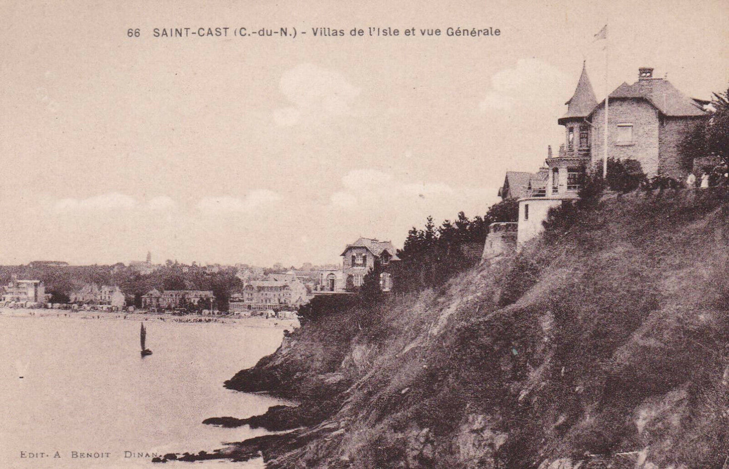 CARTE POSTALE ANCIENNE CPA / SAINT-CAST VILLAS DE L'ISLE ET VUE GENERALE