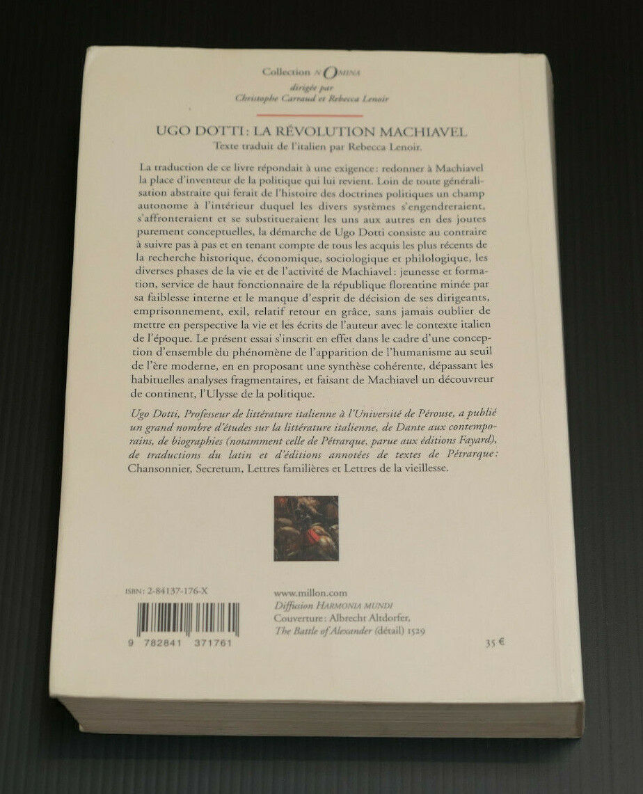 UGO DOTTI / LA REVOLUTION MACHIAVEL / EDITIONS JEROME MILLON 2006