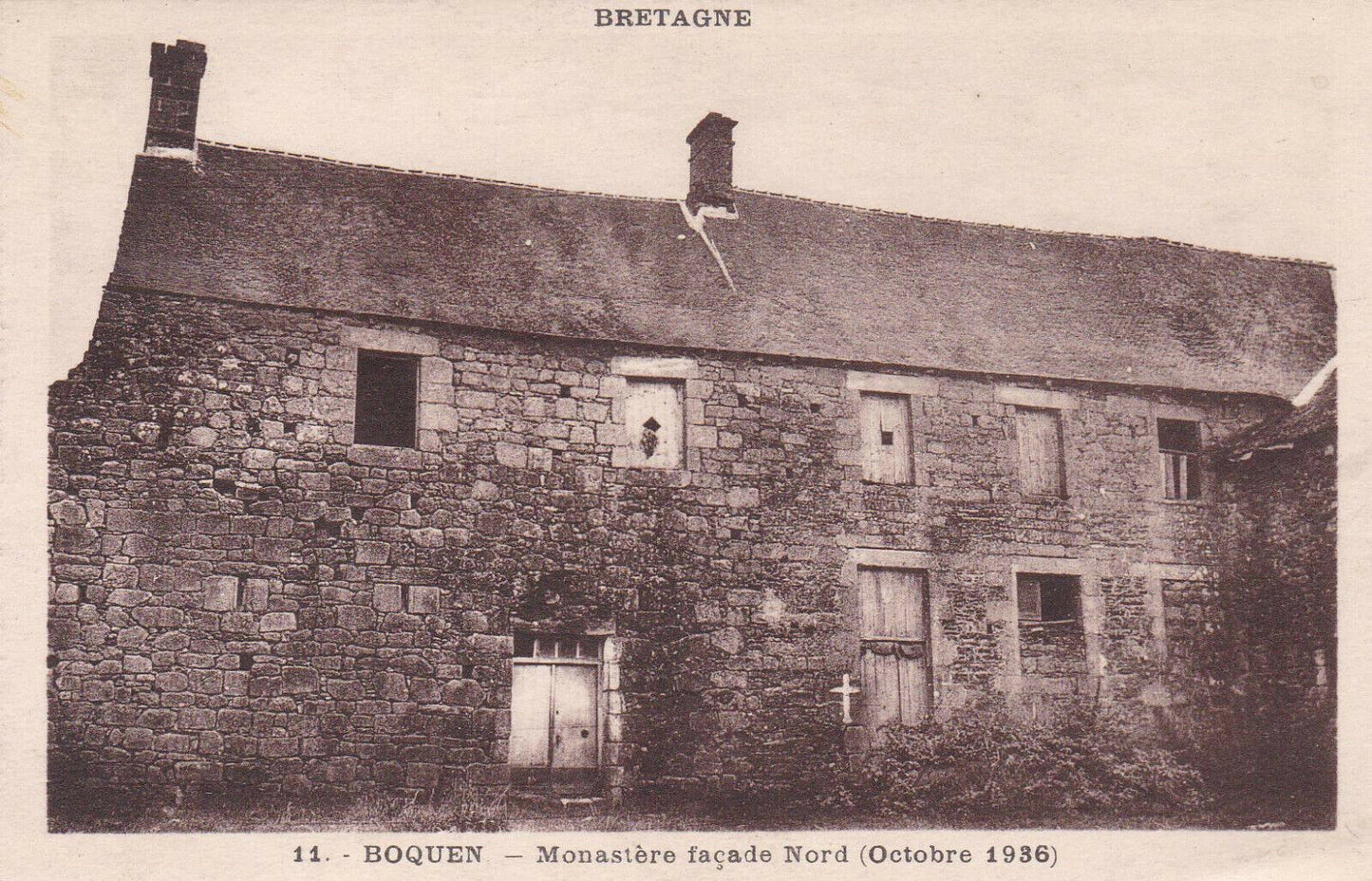 CARTE POSTALE ANCIENNE CPA / BOQUEN MONASTERE FACADE NORD (OCTOBRE 1936)