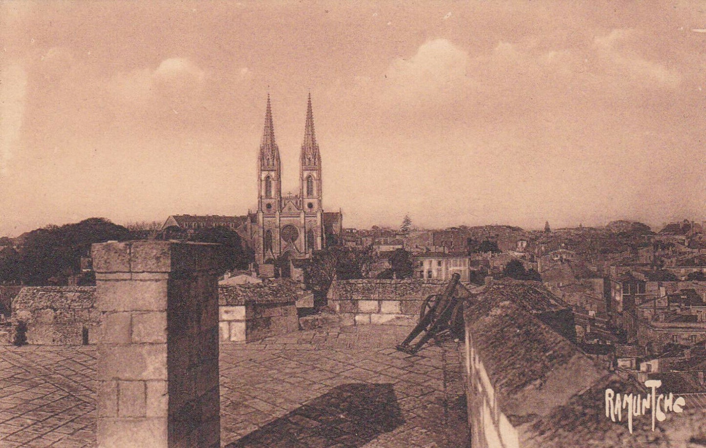CARTE POSTALE ANCIENNE CPA / NIORT DE LA TERRASSE DU DONJON DU CHATEAU