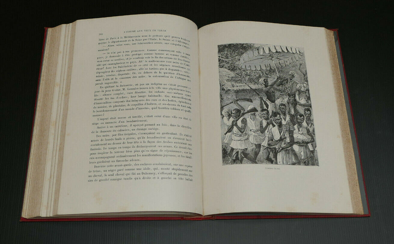 L'HOMME AUX YEUX DE VERRE AVENTURES AU DAHOMEY / MAME 1892