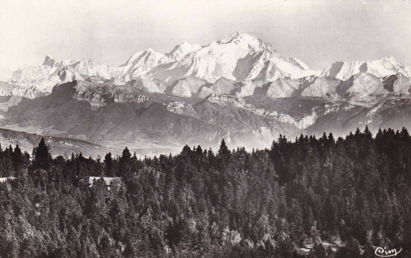 CARTE POSTALE CPSM NOIR & BLANC / HAUTEVILLE CHAINE DU MONT-BLANC (1961)