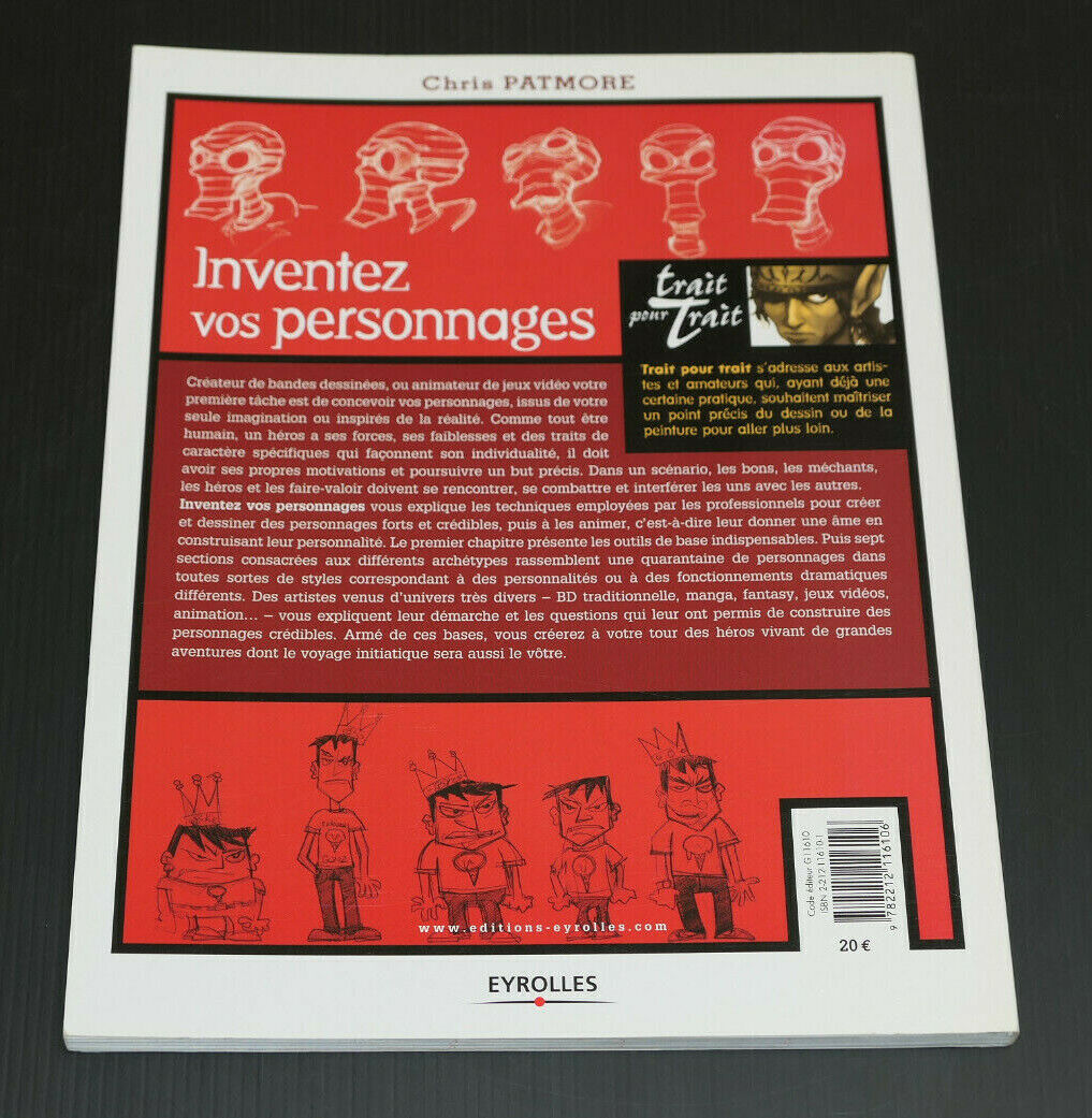 INVENTEZ VOS PERSONNAGES / BD FANTASY ANIMATION / CHRIS PATMORE / EYROLLES 2005