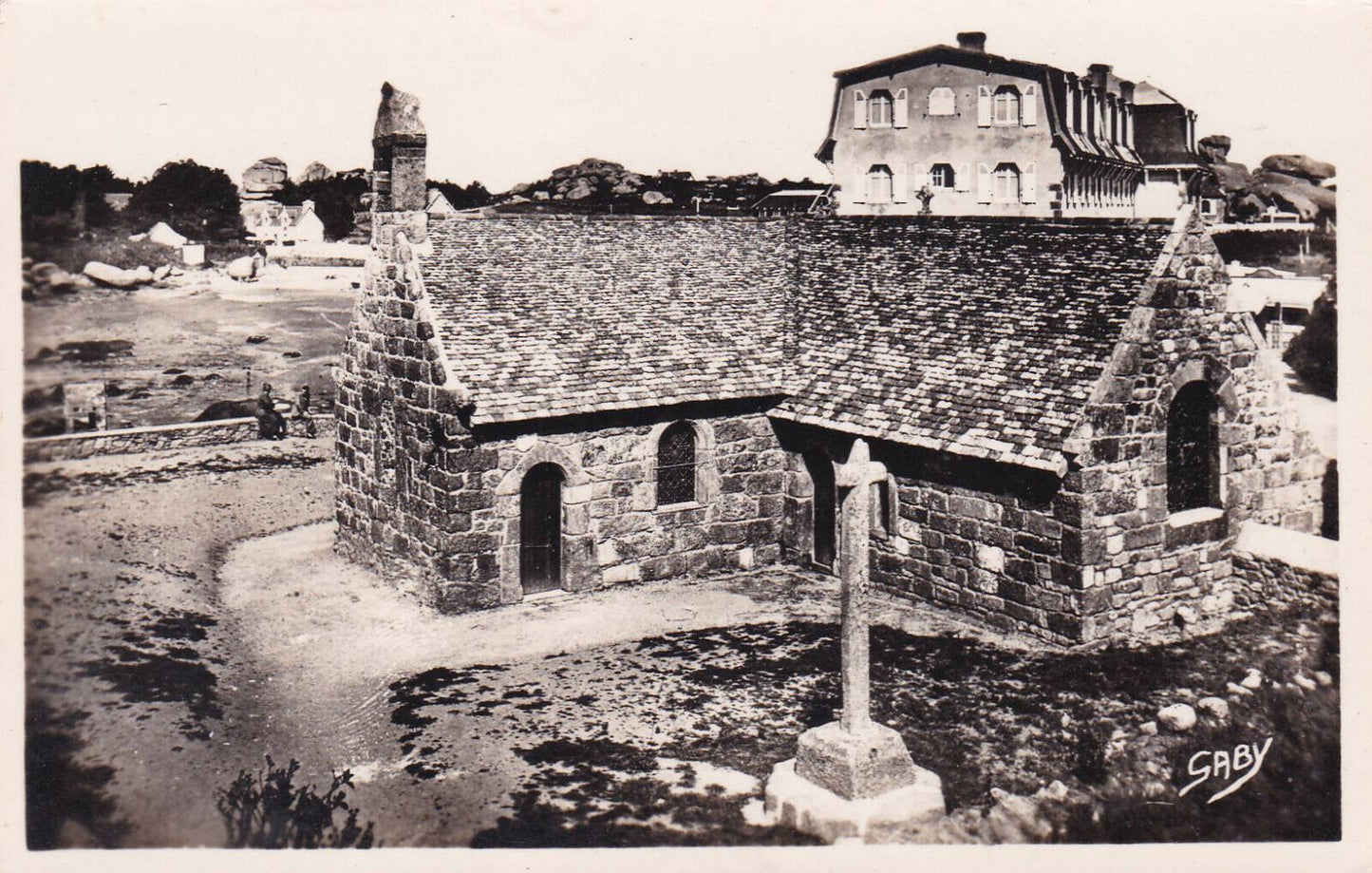 CPSM BLACK & WHITE POSTCARD / PLOUMANAC'H LA CHAPELLE SAINT-GUIREC