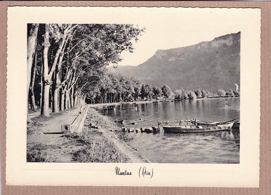 CPSM BLACK & WHITE POSTCARD / NANTUA LAKE PROMENADE AND THE SIGNAL