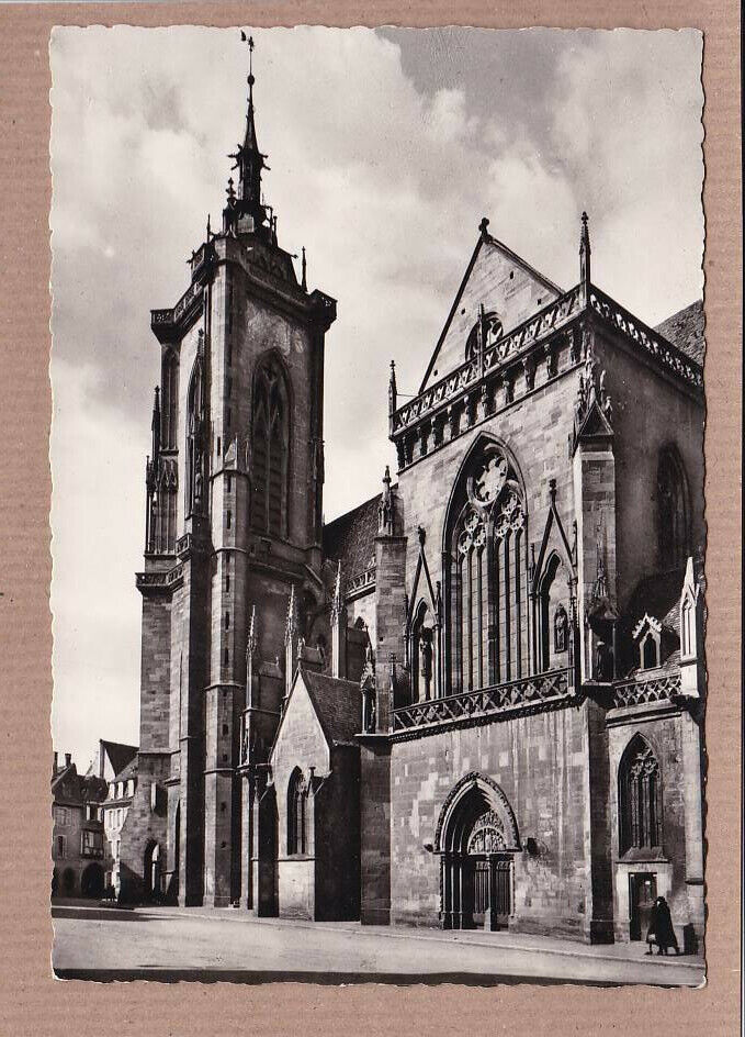 CPSM BLACK & WHITE POSTCARD / COLMAR LA CATHEDRAL