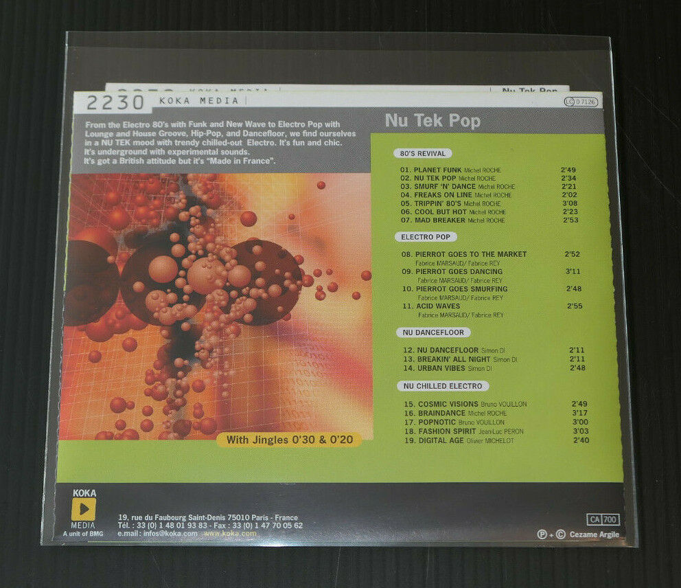 CD NU TEK POP / KOKA MEDIA 2230