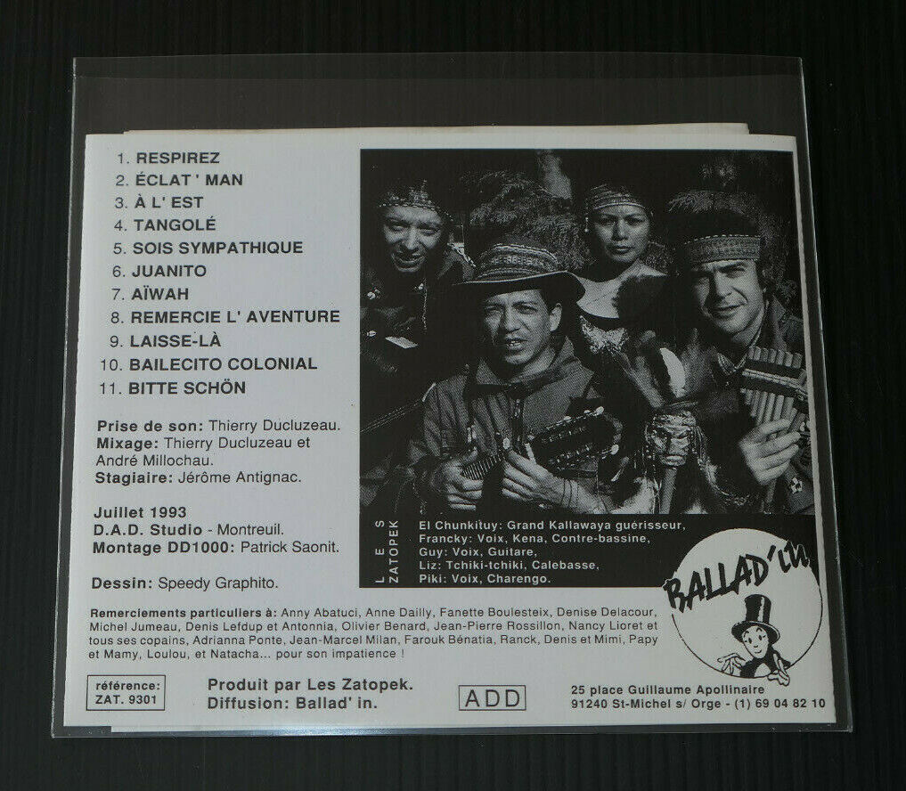 CD LES ZATOPEK / RESPIREZ / 1993