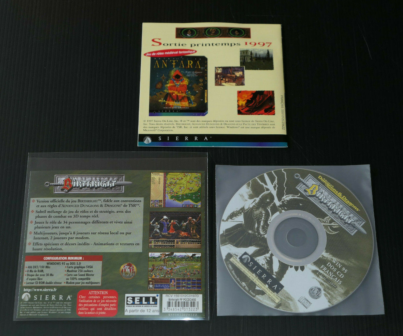 JEU PC BIRTHRIGHT / SIERRA 1997