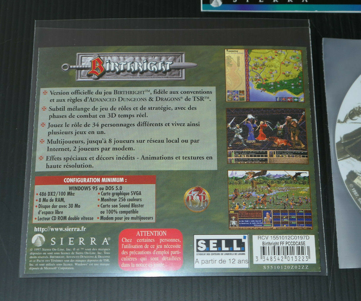JEU PC BIRTHRIGHT / SIERRA 1997