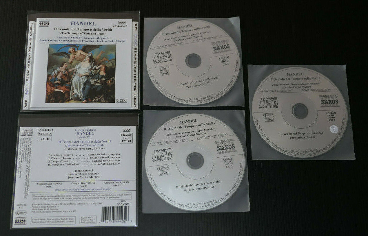 3CD HANDEL / IL TRIONFO DEL TEMPO E DELLA VERITA / NAXOS 2000