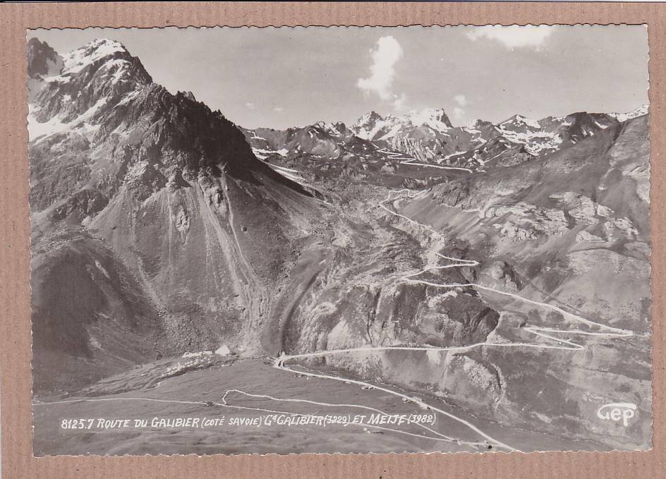 CPSM BLACK & WHITE POSTCARD / ROUTE DU GALIBIER GRAND GALIBIER AND MEIJE