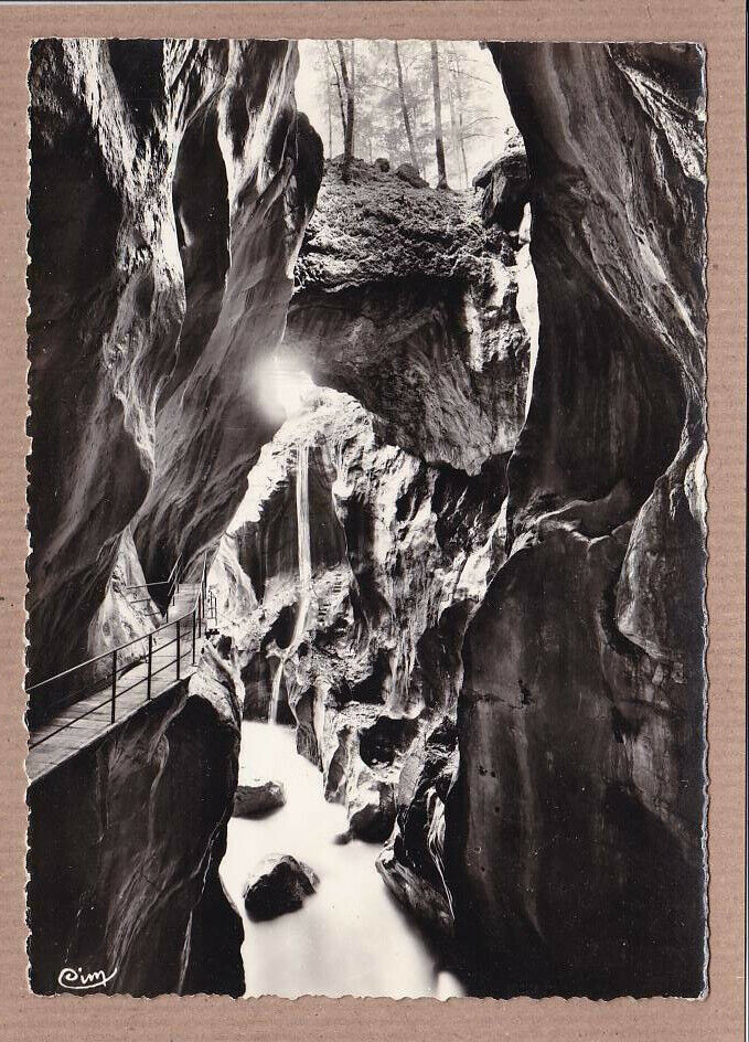 CARTE POSTALE CPSM NOIR & BLANC / LE JOTTY GORGES DU PONT DU DIABLE (1961)