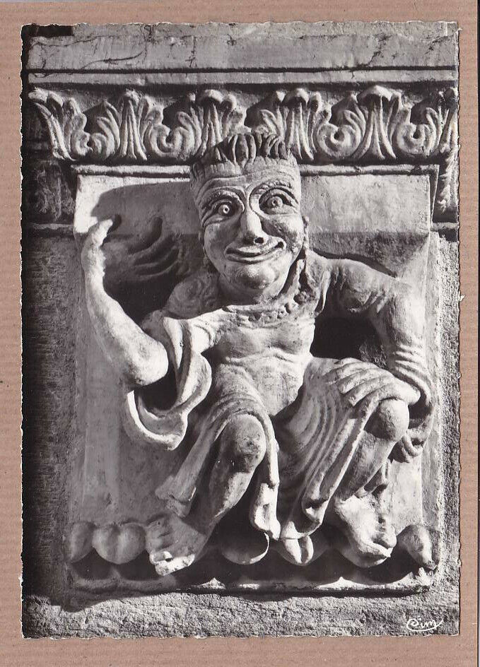 CARTE POSTALE CPSM NOIR & BLANC / SEMUR-EN-BRIONNAIS ATLANTE FIGURANT UN DIABLE