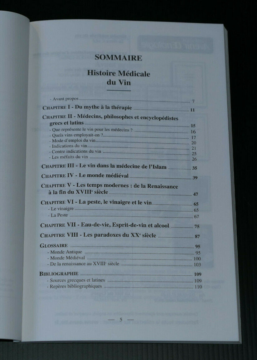 HISTOIRE MEDICALE DU VIN / PIERRE C. LILE / OENOLOGIE / 2002
