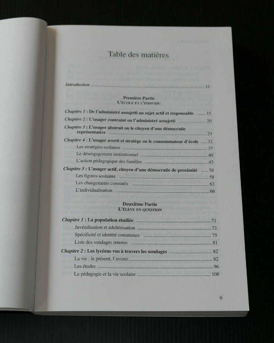 LA DEMOCRATIE AU LYCEE / ROBERT BALLION / ESF 2000 / SOCIOLOGIE SCOLAIRE