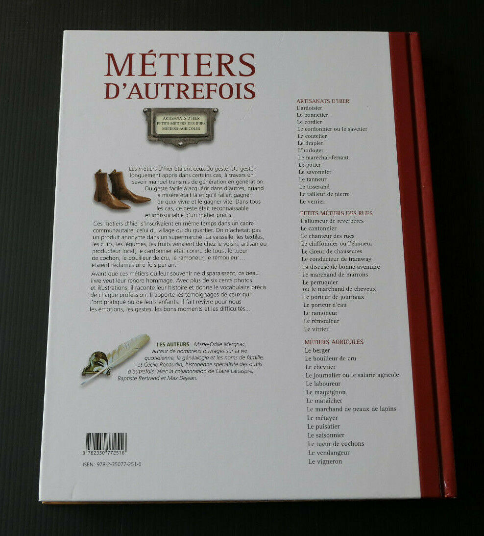 METIERS D'AUTREFOIS ARTISANATS METIERS AGRICOLES PETITS METIERS DES RUES