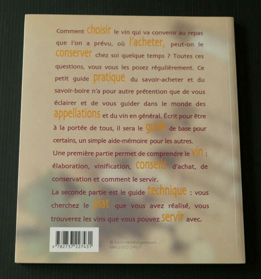 ON BOIT QUOI ? 1200 ACCORDS VINS METS / OENOLOGIE CUISINE VIN / SAEP 2004