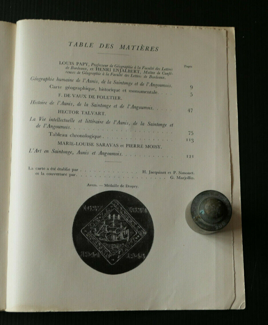 VISAGES DE L'AUNIS DE LA SAINTONGE DE L'ANGOUMOIS / HORIZONS DE FRANCE 1952