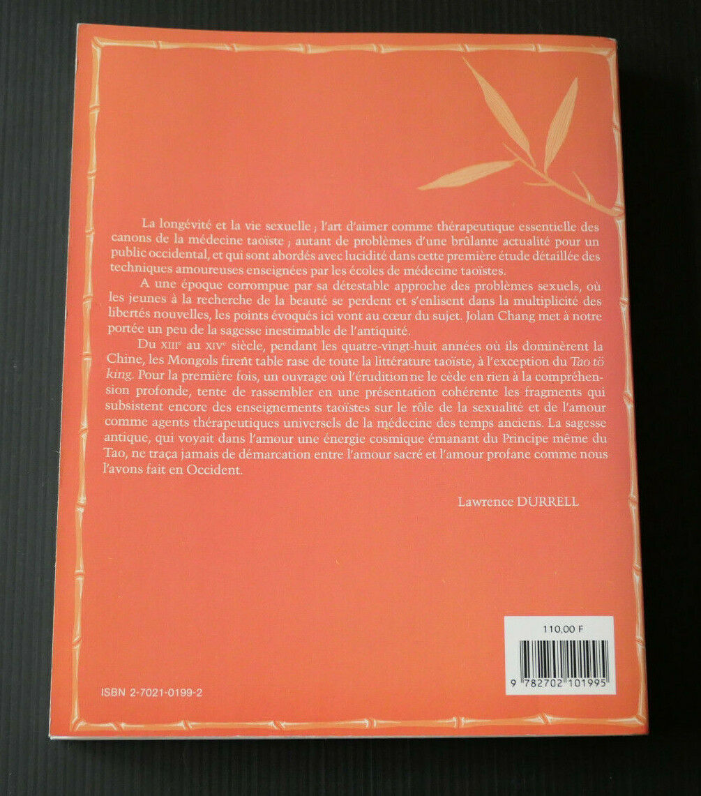 LE TAO DE L'ART D'AIMER / JOLAN CHANG / SEXUALITE THERAPIE TAOISME / 1992